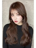 リークフー(Ree cu fuu)&nbsp;韓国風レイヤーくびれロング　ココアブラウン