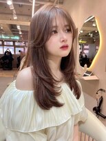 グロー 大宮(GLROW)&nbsp;韓国　ベージュカラー　レイヤー　顔まわり　透明感カラー