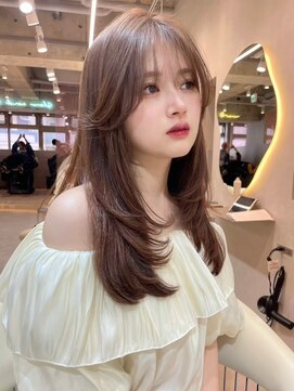 グロー 大宮(GLROW) 韓国 ベージュカラー レイヤー 顔まわり 透明感カラー