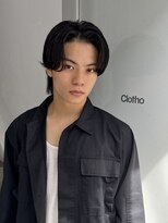 クロト(Clotho) センターパートウルフ/波巻きツイストスパイラルメンズカット