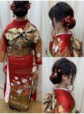 編み込みのまとめ髪