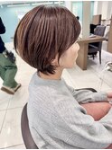 少し長めの短過ぎないショートボブ