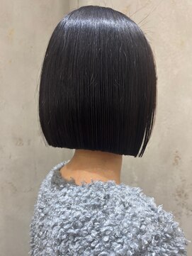 ロンド ボーイ 表参道(Lond BOY) イメチェン外ハネボブ美髪ワイドバングミディアム縮毛矯正ボブ