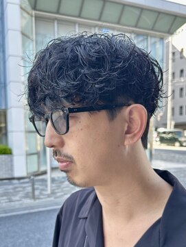 オーガニック アトリエ 大宮(organic+atelier) 波巻きシャドウパーマメンズマッシュセンターパートツイスト