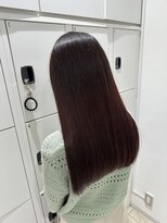 ケンジ 平塚 アネッタ(KENJE annetta)&nbsp;ワインレッドカラー　暖色×艶髪　髪質改善カラー