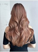 ロングミルクティー顔周りレイヤーホワイトベージュ_ba506512