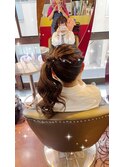サイドポニーテール　ヘアアレンジ 結婚式セット