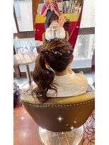 サイドポニーテール　ヘアアレンジ 結婚式セット