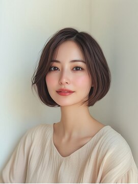 e.m.a プレミアムビューティーサロン 栄駅店(e.m.a PREMIUM BEAUTY SALON) ボブ/イメチェン/外ハネボブ/美髪/ワイドバング/髪型