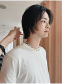 =メンズボブ/フェザーパーマ／MEN’S HAIR/ブルーブラック