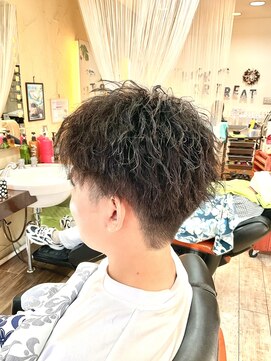 スギモト(Sugimoto) メンズ　２ブロック　ツイストスパイラルパーマ