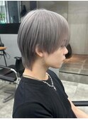 【GEEKS渋谷】シースルーラウンドマッシュ/シルバーグレー/韓国