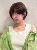 ショートボブ 丸みショート アッシュグレー 髪質改善 丸みボブ