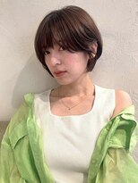 ユニバイリサ 天神大名店(uni by risa) ショートボブ 丸みショート アッシュグレー 髪質改善 丸みボブ