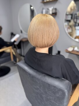 髪質改善カラー　ミルクティーベージュ