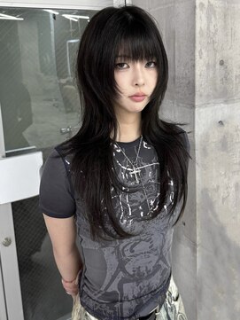 エヴァン(HEVIN) ハッシュカット×ざくざくバング