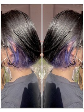 アットティー 金沢文庫(at tee...) 【at tee...】ミニボブ×インナーカラー×ブルーバイオレット