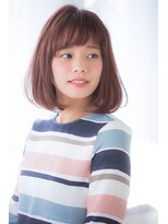 【aRietta/銀座】モーブカラーワンサイド大人かわいいボブ.