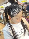 キュートな編み込み☆お祭りヘアセット