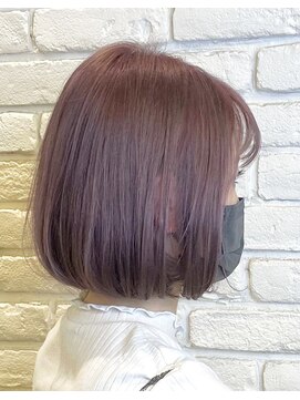 ディフィーノ 青山(DIFINO) 【DIFINO 青山】透け感ボブ×シースルーバング×ピンクブラウン