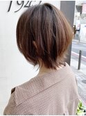 《knit銀座》大人可愛い20代30代40代ウルフショート丸み前下がり