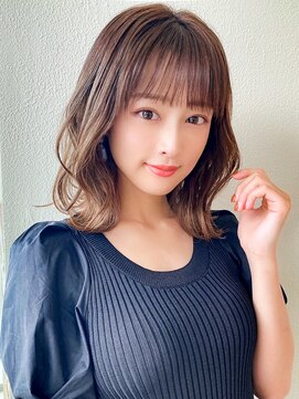 アフロート エル 錦糸町(AFLOAT L) ホワイトグレージュ/前髪パーマ/韓国風/こなれミディ/小顔/美髪