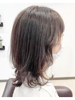 ヘアーサロン ソル(HAIR SALON SOL) 外ハネミディアムヘア＋ラベンダーアッシュ