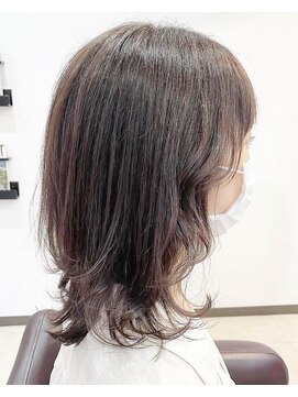 ヘアーサロン ソル(HAIR SALON SOL) 外ハネミディアムヘア+ラベンダーアッシュ