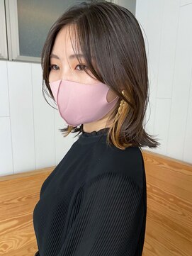 アルバム 銀座(ALBUM GINZA) ボブレイヤー_グレージュカラーボブウルフ_ba408041