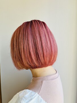 クリアスウィート(clear swi:t) 大人かわいいピンクカラーxまとまり重視顎ラインボブ