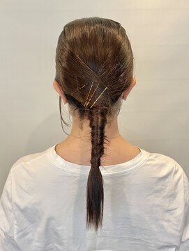六本木美容室 西麻布店 ヘアセット◎編みおろしタイトアレンジ