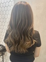 ヴィオットバイサロン(Viot by Salon) 薄めバング長めバングフェイスレイヤーミディインナーグレージュ