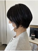 福井　大和田　ショートボブ　丸みショート　アッシュカラー