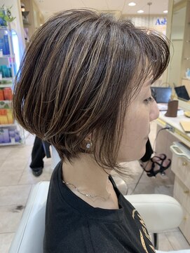 アッシュ 仙川店(Ash) 50代ヘルシースタイル メッシュ ニュアンスカラー メンズライク