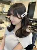 ☆バレッタアレンジ お顔まわりカット 韓国ガーリーヘア☆