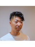 フェード×スパイラル ティアドロップ/コームオーバーヘア