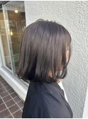 柔らかい大人ブラウンベージュ☆ふんわり重ためボブ