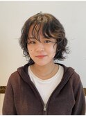 ゆるウェーブなボブパーマ スタイリング簡単パーマヘア 10代20代