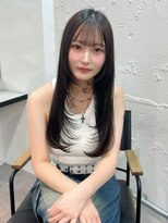 ベレーザシェルト(Beleza scelto) 13779黒髪グレージュ髪質改善レイヤーワンカール韓国ストレート