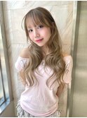 マロンベージュ×小顔レイヤー×韓国風巻き×髪質改善