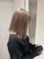 ヘーゼル 博多(HAZEL.)&nbsp;透明感ミルクティー（ブリーチ2回）