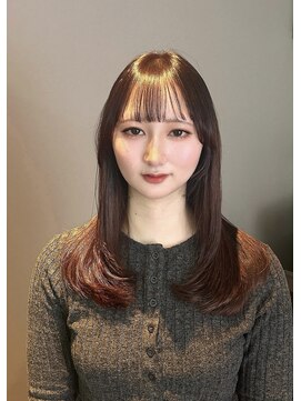 髪質改善×レイヤー×ボルドーカラー