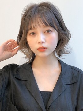 エトラ 渋谷店(etora) 前髪 外ハネボブ 小顔 似合わせカット ダークアッシュ"