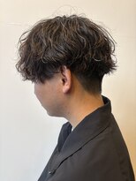 ロックス バイ マグ 松本(rocks BY MAG) こなれ感◎サーフカールマッシュブルーブラック波巻きパーマ