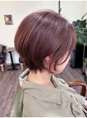 ピンクショートボブ