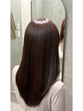 ムー(mu.) 髪質改善【プレミアム】×ワインレッドブラウン