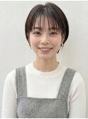 黒髪ローライトカラーブリーチなしマッシュショートウルフ30代P2