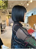 【東大阪布施】ネイビーブラックとぱつっとボブ