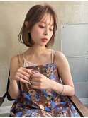 【kate 大宮】ミルクティベージュ×ゆるめボブ