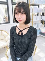 ユイマァル 倉敷(YUIMARL) 倉敷20代30代★丸みボブ★ブリーチなしオリーブカラー★髪質改善